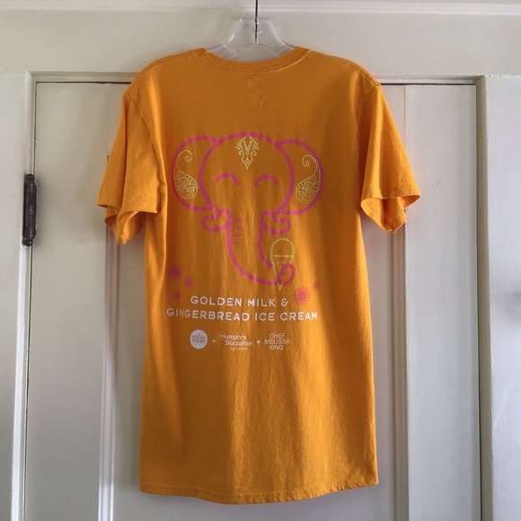 NWOT Custom Elephant Ice Cream Marigold Tee - Picture 6 of 6